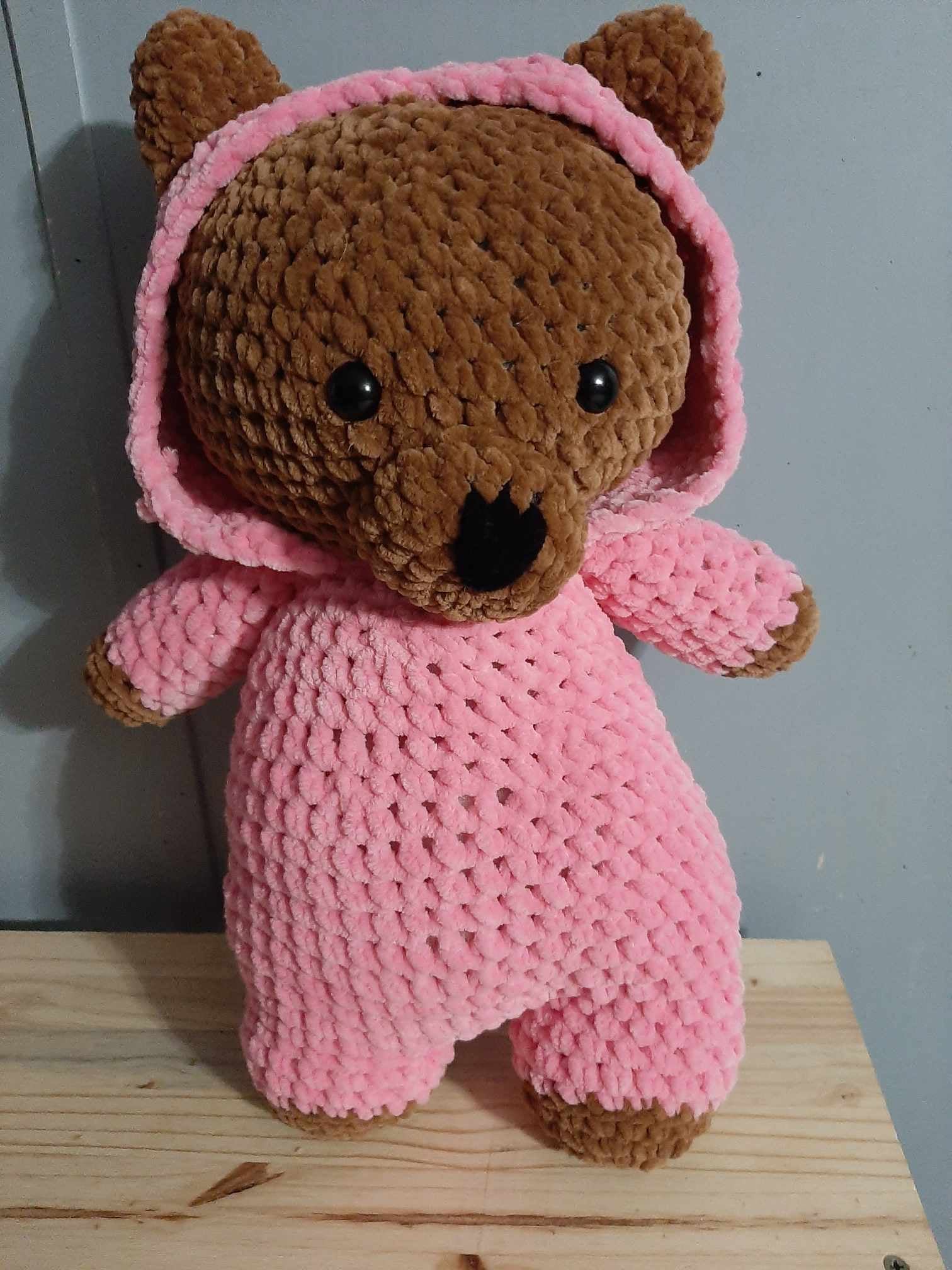 Hoodie Bear-preorder-handmade light brown skin
