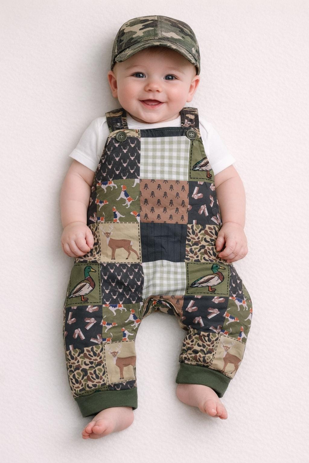 Duck Hunt Multi-Printed Path Baby Romper