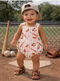 Muslin Retro Sunsuit, Baseball Game