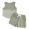 Green Striped Outfit set