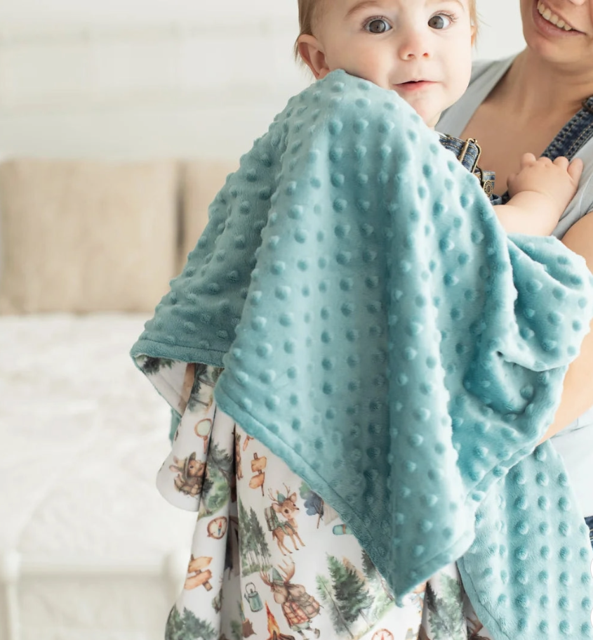 Baby & Toddler Minky Blanket - Let's Go Camping