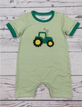 Baby Boy Appliqué Farm Romper