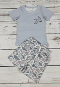Boys Duck Camouflage Printed Shorts Set