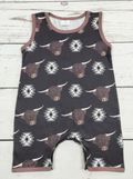 Cows Aztec Baby Boy Western Romper