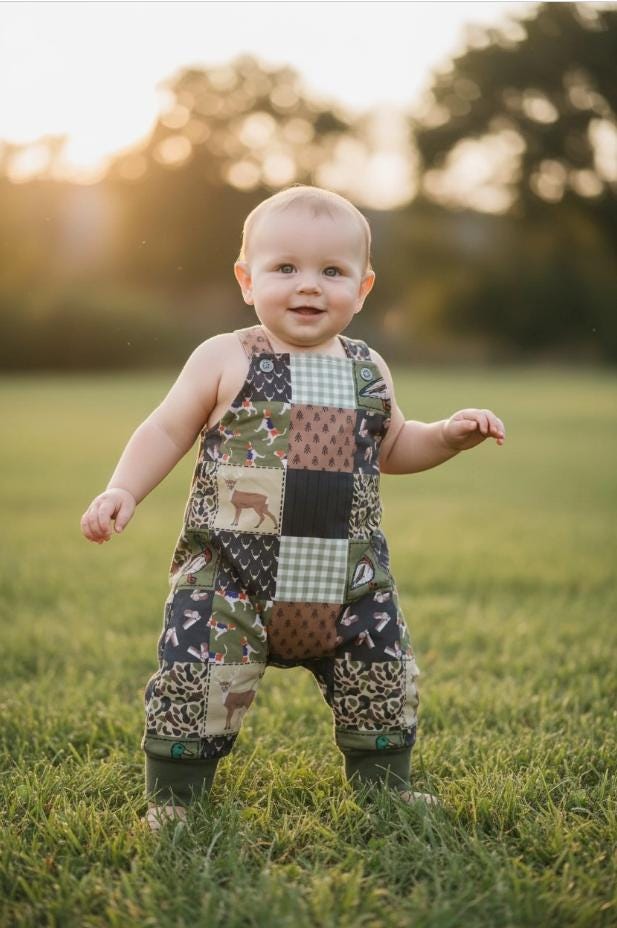 Duck Hunt Multi-Printed Path Baby Romper